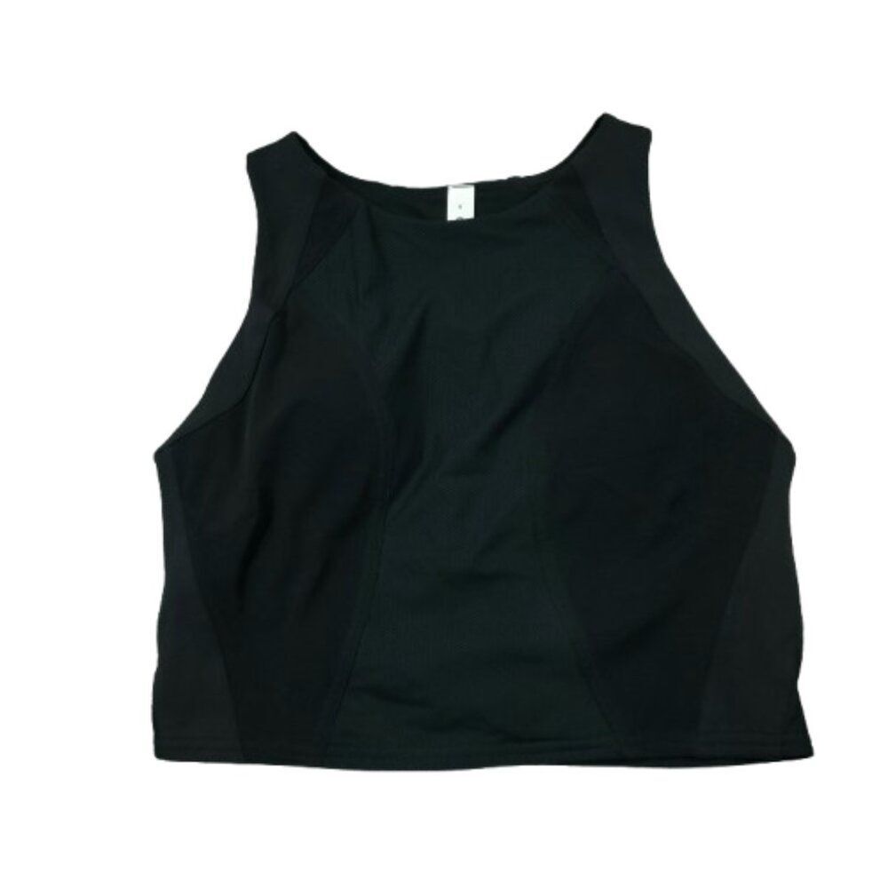 Lululemon Mesh Panelled Training Shelf Tank Top Size 8 Black Lined